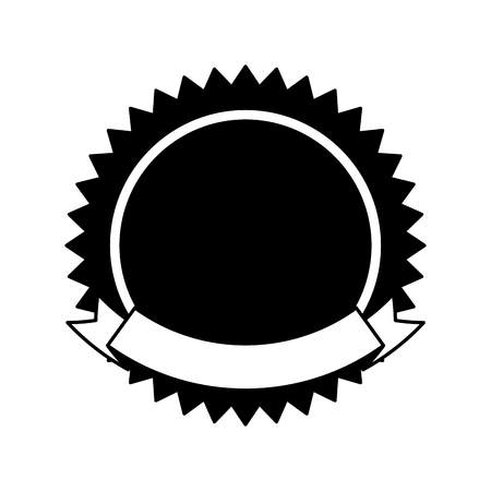 label ribbon empty on white background vector illustrationのイラスト素材