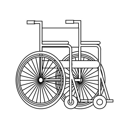 medical wheelchair isolated icon vector illustration designのイラスト素材