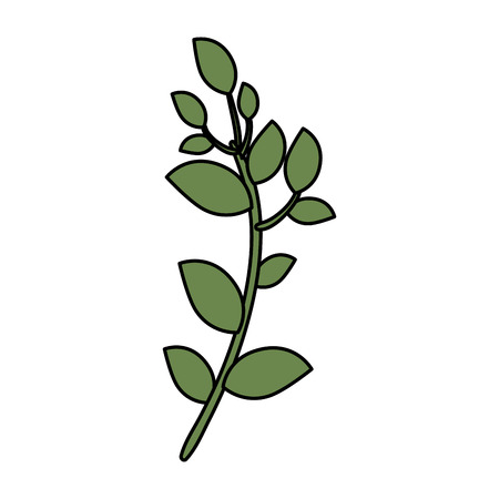 branch with leafs icon vector illustration designのイラスト素材