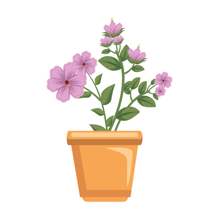 flowers houseplant in pot icon vector illustration designのイラスト素材