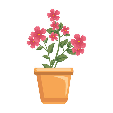 flowers houseplant in pot icon vector illustration designのイラスト素材