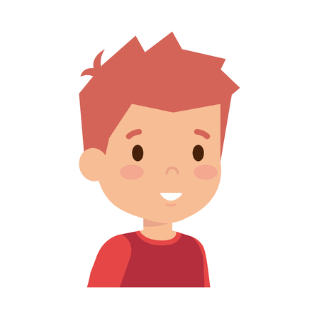 cute little boy character vector illustration designのイラスト素材
