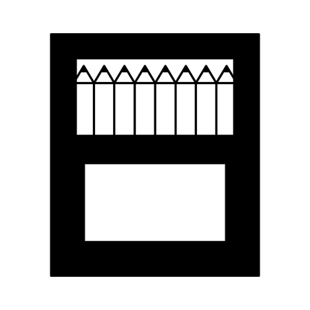 education pencils box on white background vector illustrationのイラスト素材