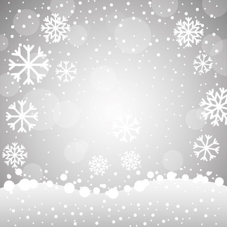 merry christmas snowflakes bubbles background vector illustrationのイラスト素材