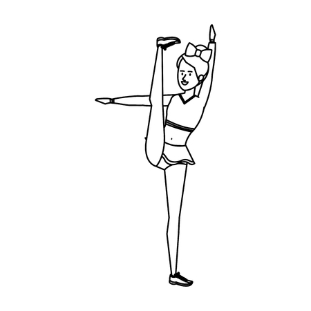 woman practicing exercice character vector illustration designのイラスト素材