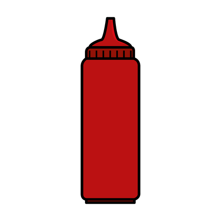 tomato sauce bottle isolated icon vector illustration designのイラスト素材