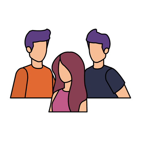 group of people characters vector illustration designのイラスト素材