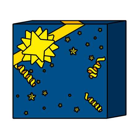gift box present with golden ribbon vector illustration designのイラスト素材