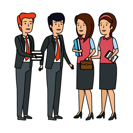 elegant business people characters vector illustration designのイラスト素材