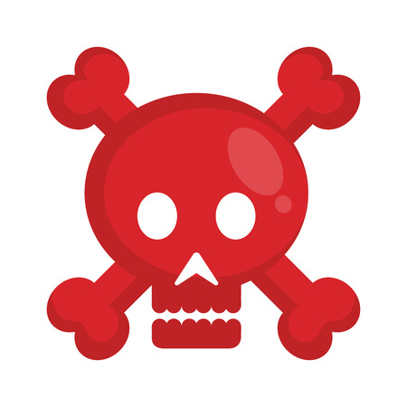 skull danger signal icon vector illustration designのイラスト素材