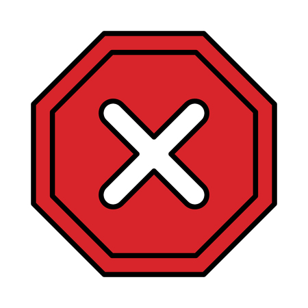 signal with denied mark icon vector illustration designのイラスト素材