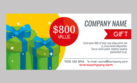 gift voucher card with special sale vector illustrationのイラスト素材