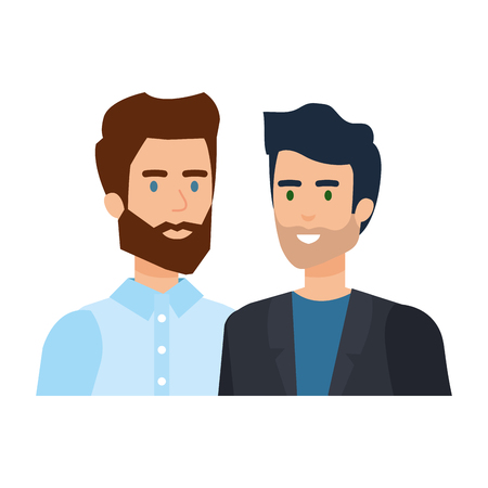 elegant businessmen avatars characters vector illustration designのイラスト素材