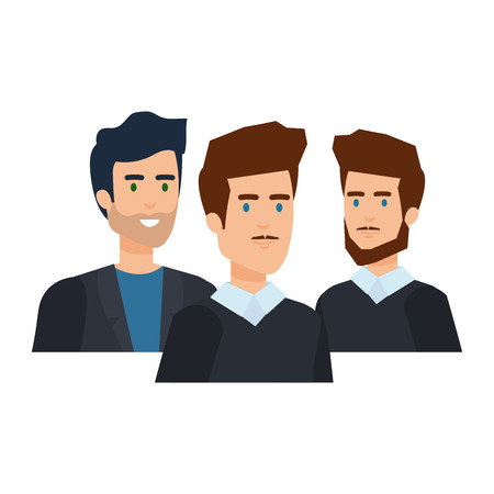 elegant businessmen avatars characters vector illustration designのイラスト素材