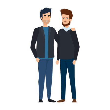 elegant businessmen avatars characters vector illustration designのイラスト素材