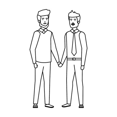 elegant businessmen avatars characters vector illustration designのイラスト素材