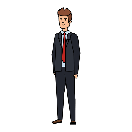 elegant businessman avatar character vector illustration designのイラスト素材