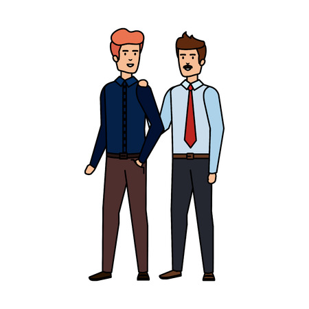 elegant businessmen avatars characters vector illustration designのイラスト素材