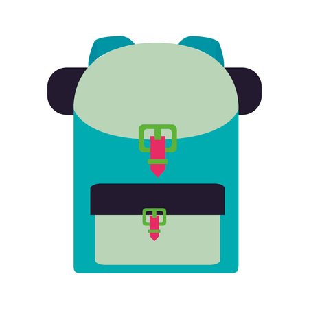 backpack equipment on white background vector illustrationのイラスト素材
