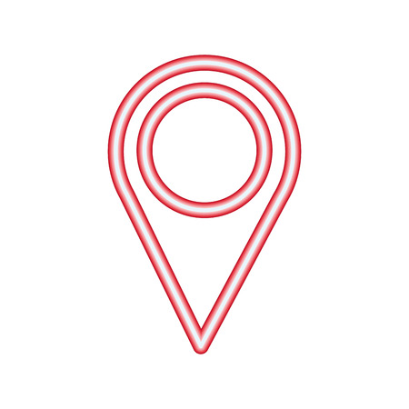 pointer map location neon design vector illustrationのイラスト素材