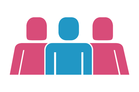 group of people silhouette figure vector illustration designのイラスト素材