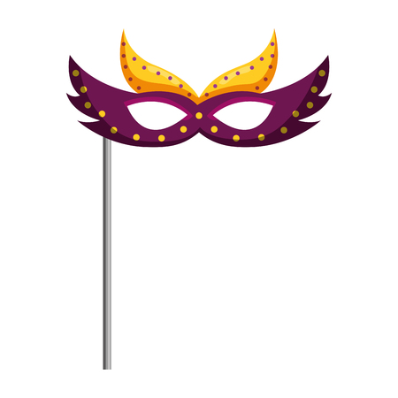 mask carnival celebration in stick vector illustration designのイラスト素材