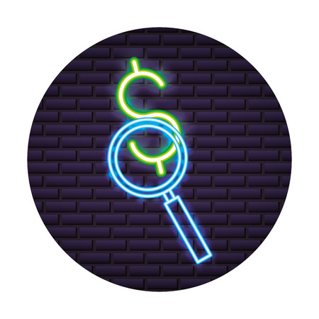 search magnifying glass with symbol dollar vector illustration designのイラスト素材