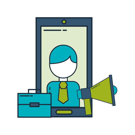 smartphone with ebusiness icons vector illustration designのイラスト素材