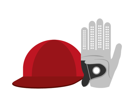 golf glove with cap isolated icon vector illustration designのイラスト素材