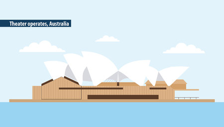 presentations sydney theater operates australia place vector illustrationのイラスト素材
