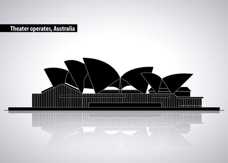 australia place theather operates presentations vector illustrationのイラスト素材