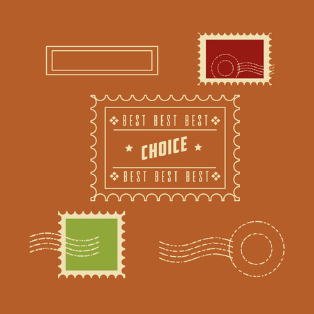 postage stamp premium quality template vector illustrationのイラスト素材