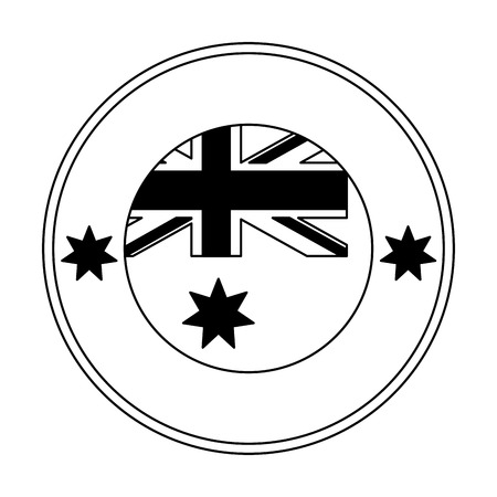 flag button happy australia day vector illustrationのイラスト素材
