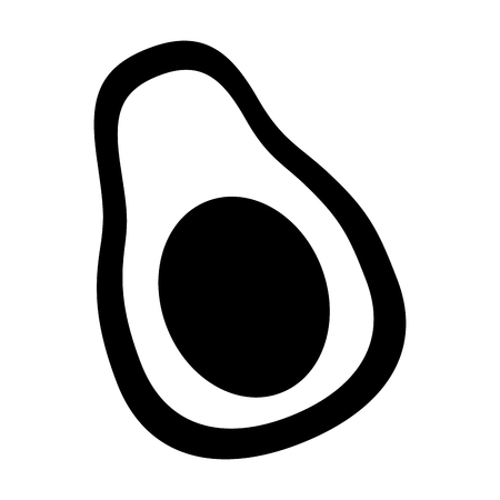 avocado fresh healthy food on white background vector illustrationのイラスト素材