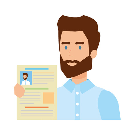 business man with curriculum vitae vector illustration designのイラスト素材