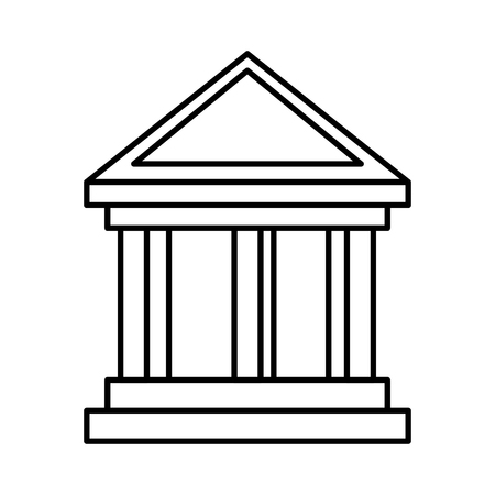 bank building isolated icon vector illustration designのイラスト素材