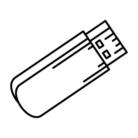 usb memory isolated icon vector illustration designのイラスト素材