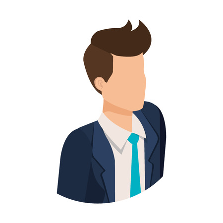 elegant businessman avatar character vector illustration designのイラスト素材