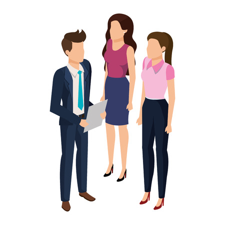 group of business people avatars characters vector illustration designのイラスト素材
