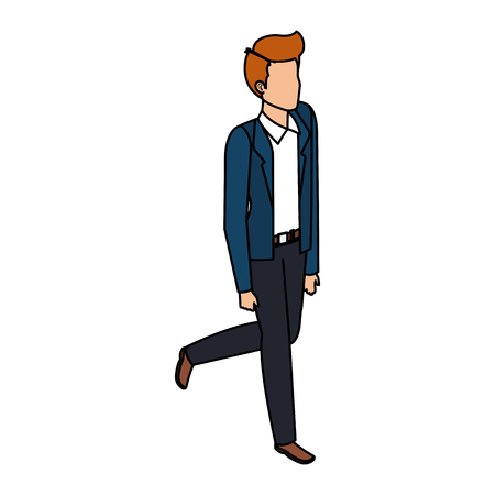 elegant businessman avatar character vector illustration designのイラスト素材