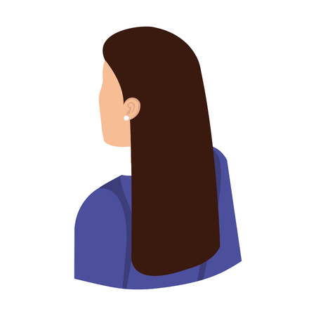 elegant businesswoman back avatar character vector illustration designのイラスト素材
