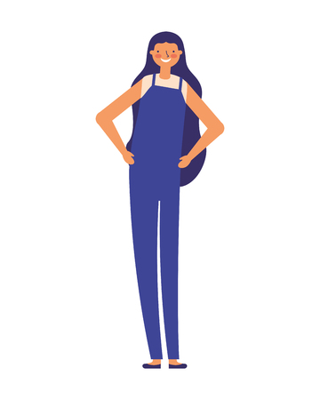 woman stretching activity on white background vector illustrationのイラスト素材