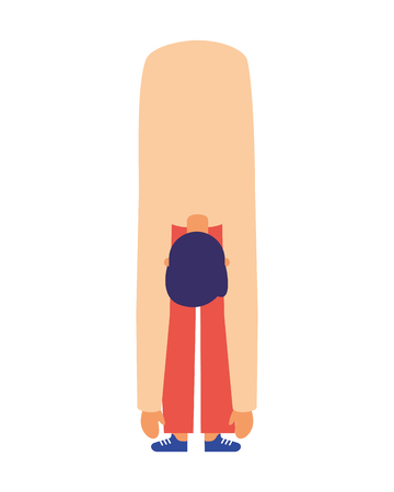 woman stretching activity on white background vector illustrationのイラスト素材