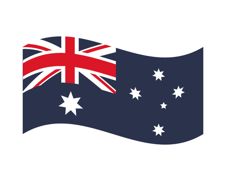 australia flag patriotic on white background vector illustrationのイラスト素材