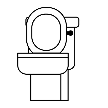 bathroom toilet on white background vector illustrationのイラスト素材