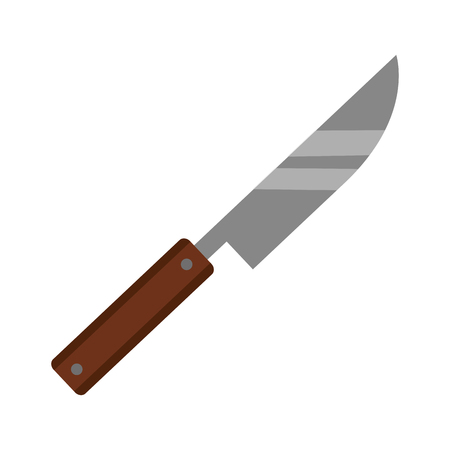 knife utensil kitchen on white background vector illustrationのイラスト素材