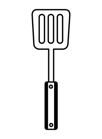 spatula utensil kitchen on white background vector illustrationのイラスト素材