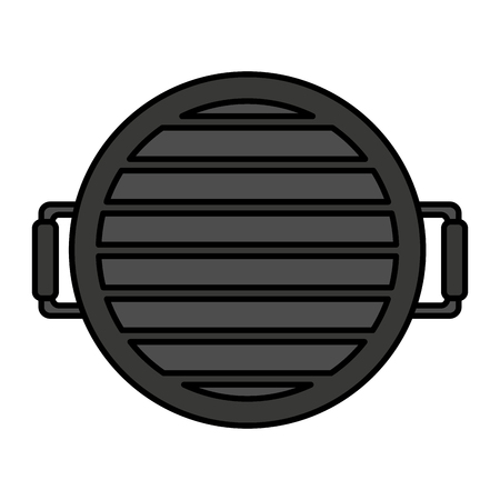 grill barbecue with handles on white background vector illustrationのイラスト素材
