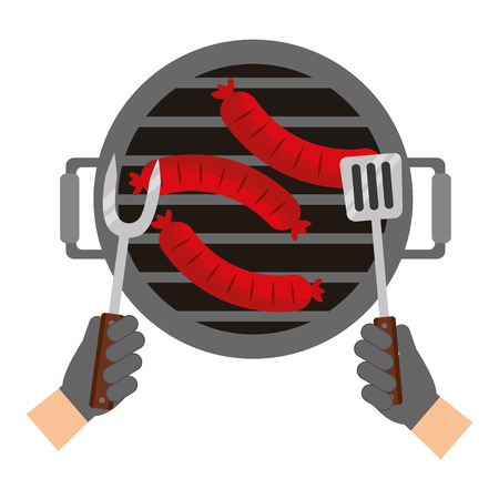 meat steak on dish white background vector illustrationのイラスト素材