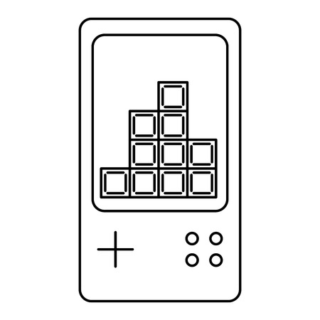 portable console video game white background vector illustrationのイラスト素材